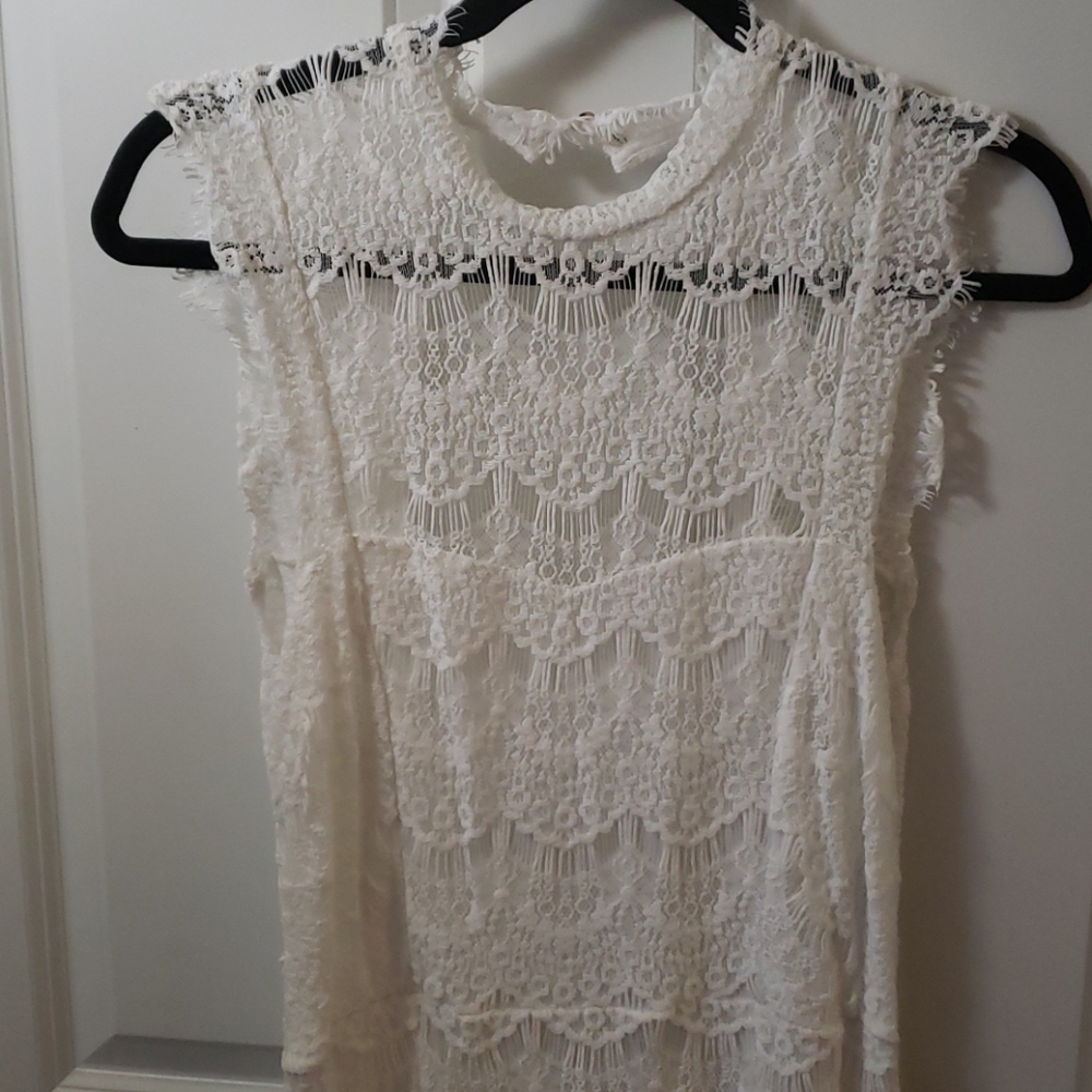 Free People Intimately white lace dress - Picture 2 of 16